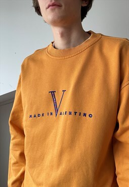 Vintage VALENTINO Sweatshirt Crew Neck Big Logo 80s 90s