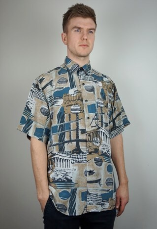 PURE SILK PATTERNED SHIRT