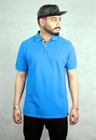 VINTAGE BURBERRY BRIT BLUE POLO SHIRT T-SHIRT