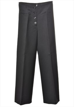 Black High Waist Trousers - W24