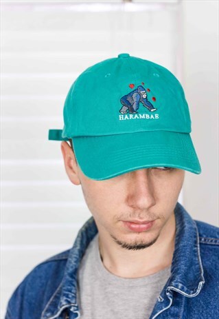 VINTAGE HARAMBAE EMBROIDERED CAP LOGO 90S ONE SIZE 3.2