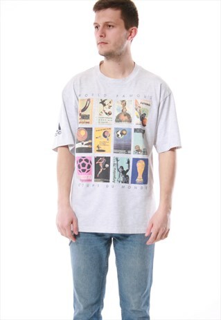 90S VINTAGE ADIDAS FOOTBALL RARE OLDSCHOOL T-SHIRT 13595