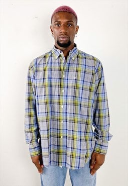 Vintage 90s cotton grey and yellow shirt 