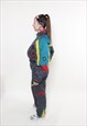 ONE PIECE SKI SUIT, RETRO WOMEN SKI JUMPSUIT, VINTAGE 90S