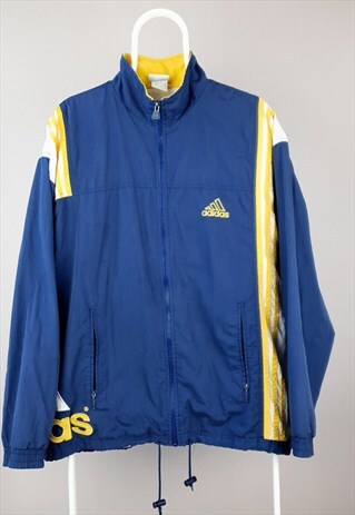 blue yellow adidas jacket