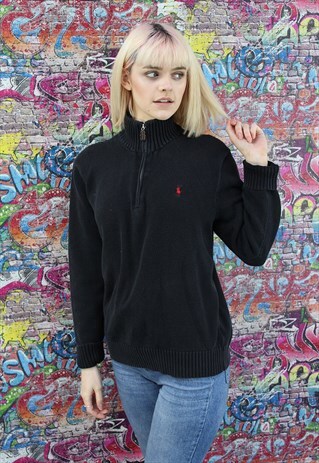 VINTAGE 90S RALPH LAUREN UNISEX QUARTER ZIP JUMPER