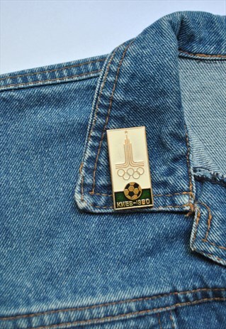 80S OLYMPIC GAMES SOCCER PIN FROM KYIV