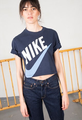 ON SALE VINTAGE 80'S NIKE CROP TOP /AVELINASREWORKS/ S0889