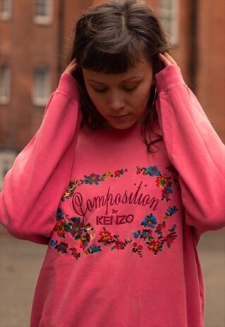 VINTAGE COMPOSITION BY KENZO SWEATSHIRT IN PINK