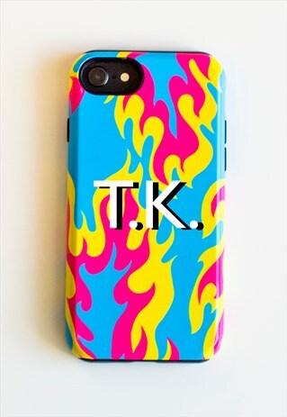 FLAME PHONE CASE PERSONALISED - 2 LETTER PORTRAIT