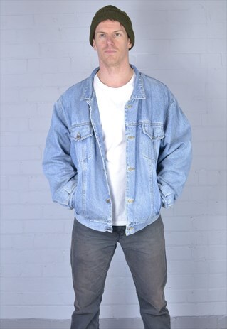 LIGHT BLUE LINED DENIM JACKET