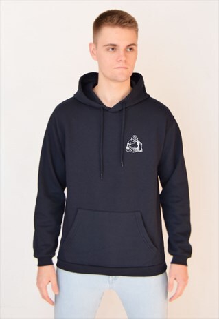 NAVY BUDDHA HOODIE