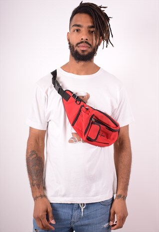 LEE MENS VINTAGE WAIST BAG ONE SIZE RED 90S