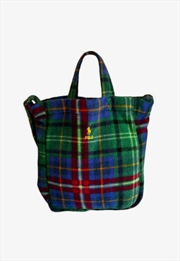 Polo Ralph Lauren Colourful Tartan Fleece Tote Bag