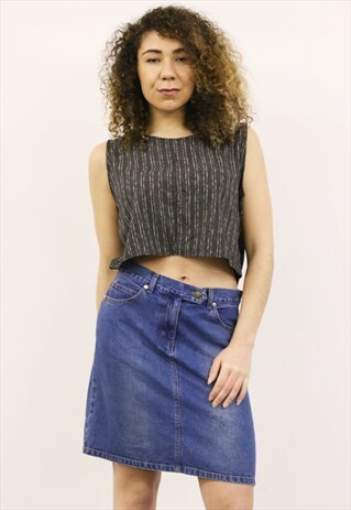 VINTAGE 1990S BLUE DENIM SKIRT