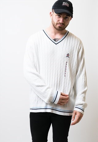 VINTAGE TOMMY HILFIGER V-NECK JUMPER