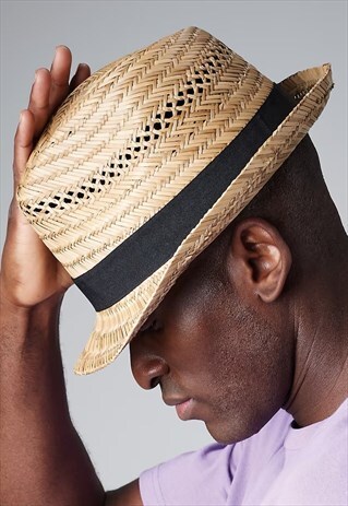 54 FLORAL TRILBY STRAW FESTIVAL HOLIDAY SUN HAT - CREAM