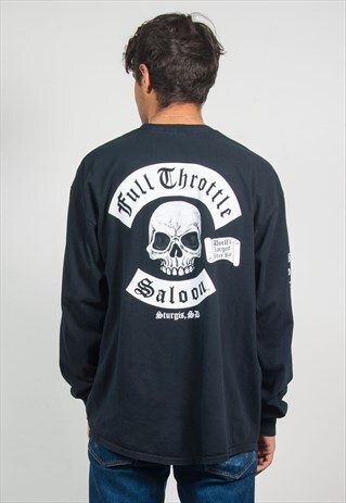 FULL THROTTLE SALOON SKULL LONG SLEEVE T-SHIRT