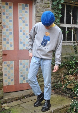 RARE DEADSTOCK VINTAGE 90S POLO BEAR RALPH LAUREN SWEATSHIRT