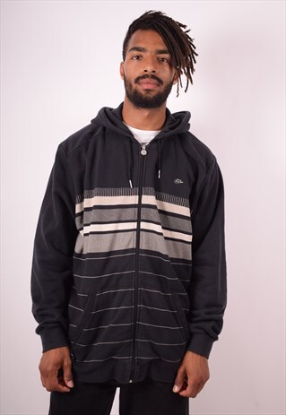 NIKE MENS VINTAGE HOODIE JACKET XXL BLACK 90S