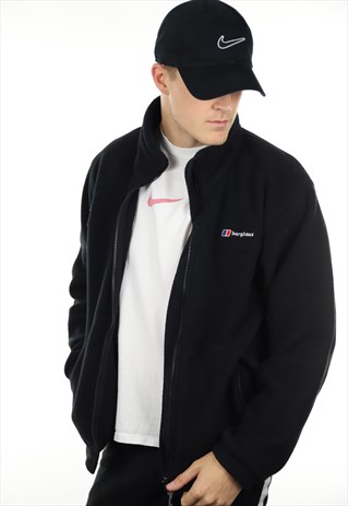 VINTAGE BERGHAUS ZIP UP FLEECE BLACK