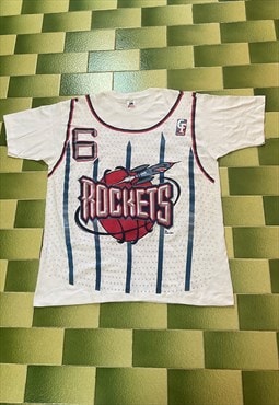 Vintage 1994 NBA Houston Rockets Gallery Furniture Promo Tee