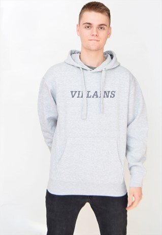 GREY VILLAINS LINED (NAVY) HOODIE