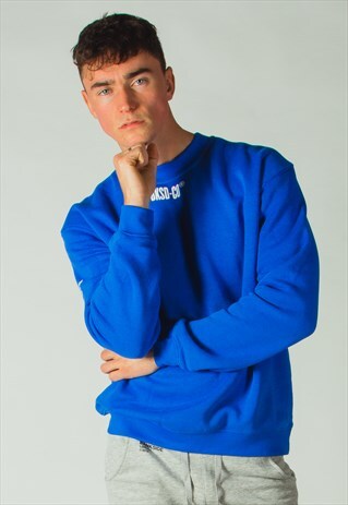 BLUE SWEATSHIRT WITH WHITE BKSD LOGO
