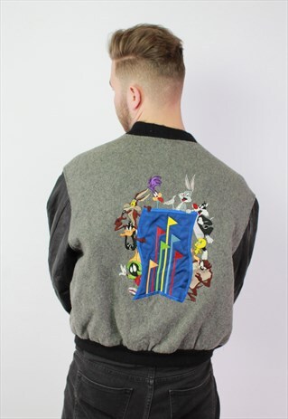 LOONEY TUNES VINTAGE VARSITY BOMBER JACKET