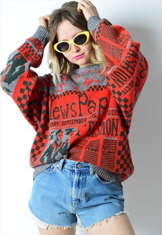 VINTAGE 60S PARIS NEW YORK DROP SHOULDER JUMPER