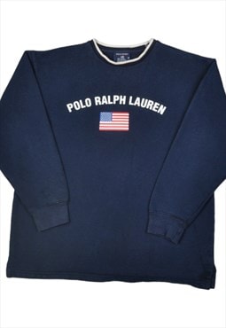 Vintage Polo Ralph Lauren Sweater Navy Ladies Medium