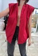 VINTAGE 80S SLEEVELESS SHELL BOMBER JACKET VEST GILET