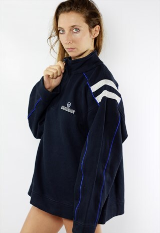 BLUE JUMPER SERGIO TACCHINI / QUARTER ZIP VINTAGE
