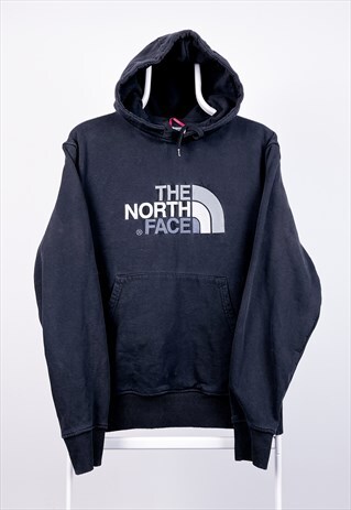 VINTAGE THE NORTH FACE HOODIE SPELL OUT BLACK MEDIUM