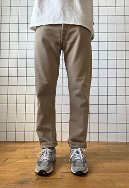 Vintage LEVIS 501 Jeans 90s Beige