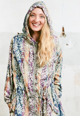 VINTAGE 80S PATTERNED PARKA JACKET