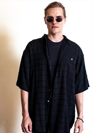 OVERSIZED BLACK CHECK SHIRT