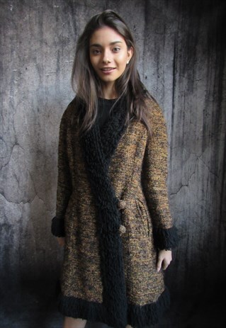 VINTAGE 1970S COAT WITH MATCHING SKIRT CO ORD