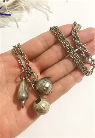 1960'S SILVER FRUIT NECKLACE
