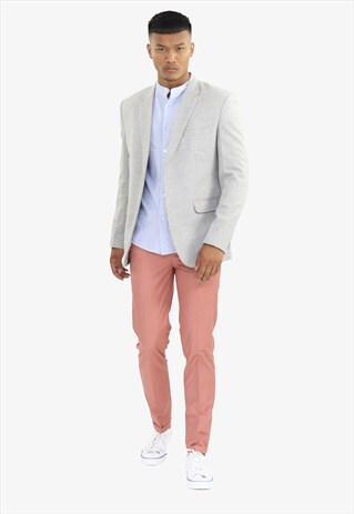 LIGHT GREY WOOL BLAZER