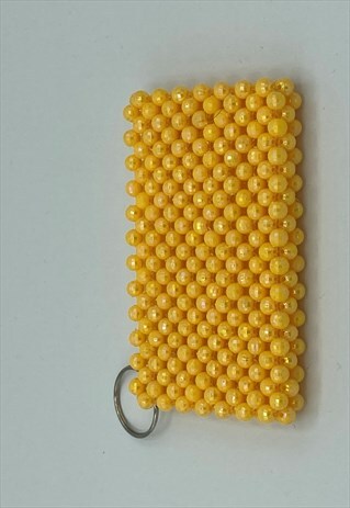 HANDMADE BEADED CARD HOLDER