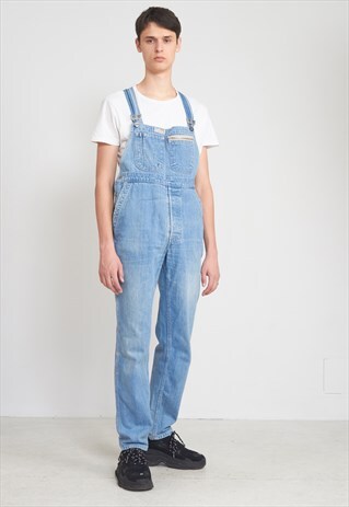 VINTAGE BLUE DENIM DUNGAREES JEANS