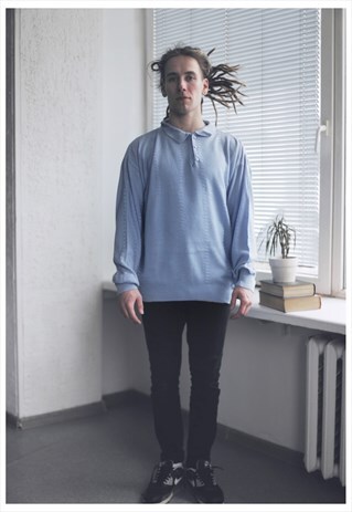VINTAGE 80'S LIGHT BLUE JUMPER