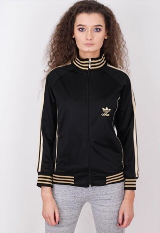 VINTAGE ADIDAS EMBROIDERED TRACK JACKET