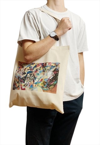 KANDINSKY COMPOSITION VII FAMOUS ABSTRACT ART TOTE BAG