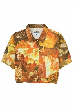 Vintage 90s Moschino orange floral jacket