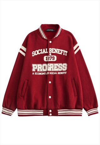 KALODIS VINTAGE 1979 LETTER PRINT BASEBALL COAT