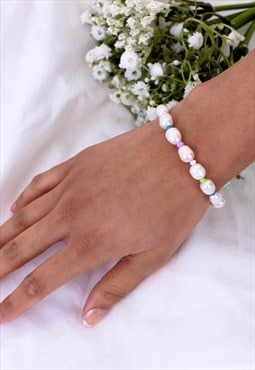 Pearl And Small Bead Bracelet 90s Y2K Jewellery