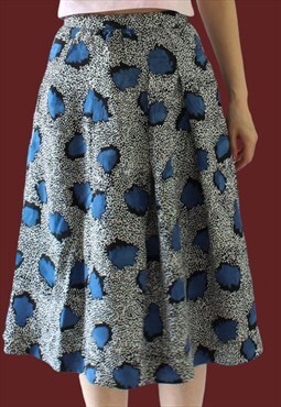 Vintage Maxi Skirt Leopard Animal Print Size XS T318