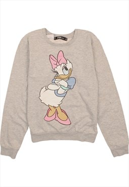 Vintage 90's Disney Sweatshirt Daisy Duck Crew Neck Grey